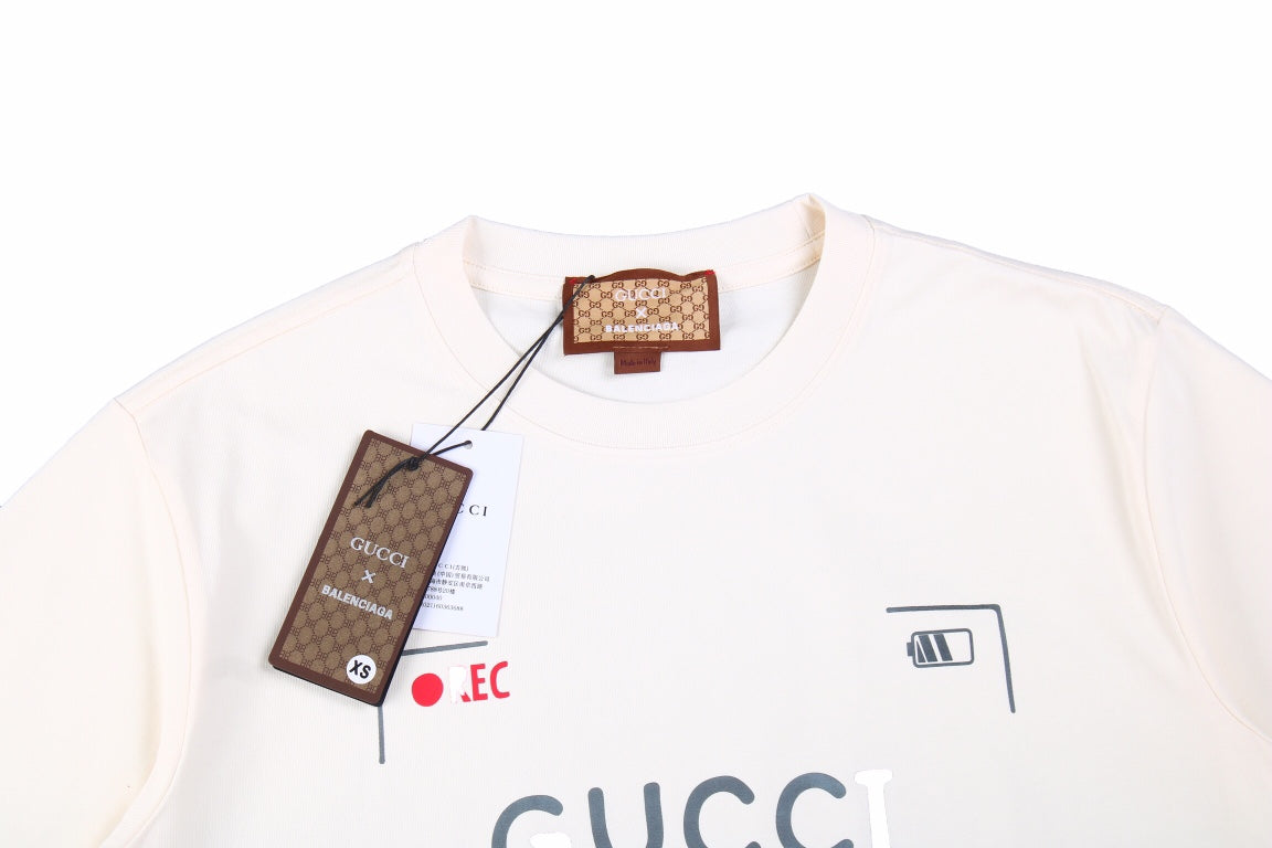 Gucci x Balenciaga Collaboration T-Shirt - White - Phantom Kicks