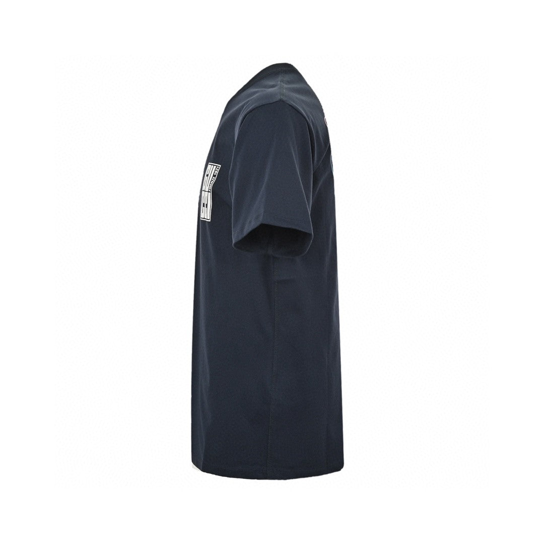 Gucci Navy Blue T-Shirt with Vertical Logo Patch - Phantom Kicks