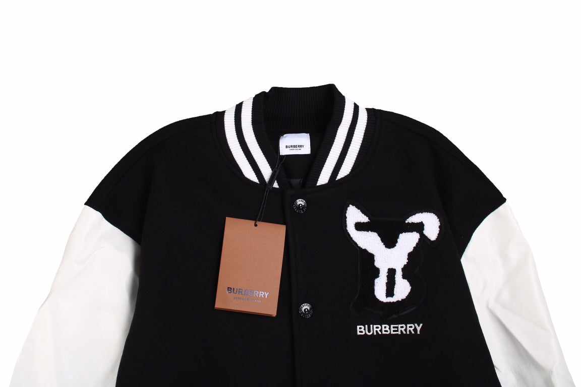 Burberry Varsity Jacket - Black and White - Phantom Kicks