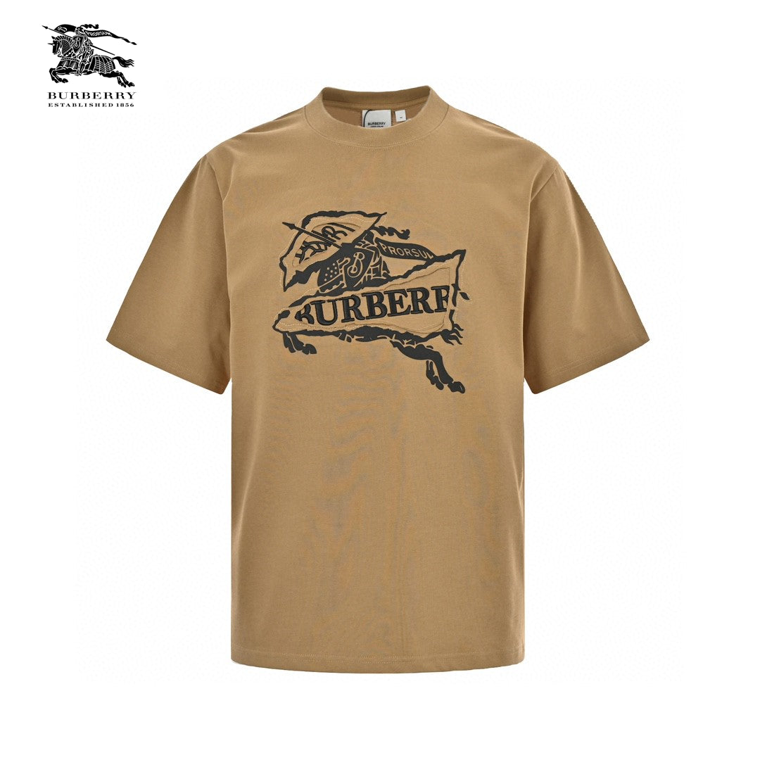 Burberry T-Shirt - Tan with Graphic Design - Phantom Kicks