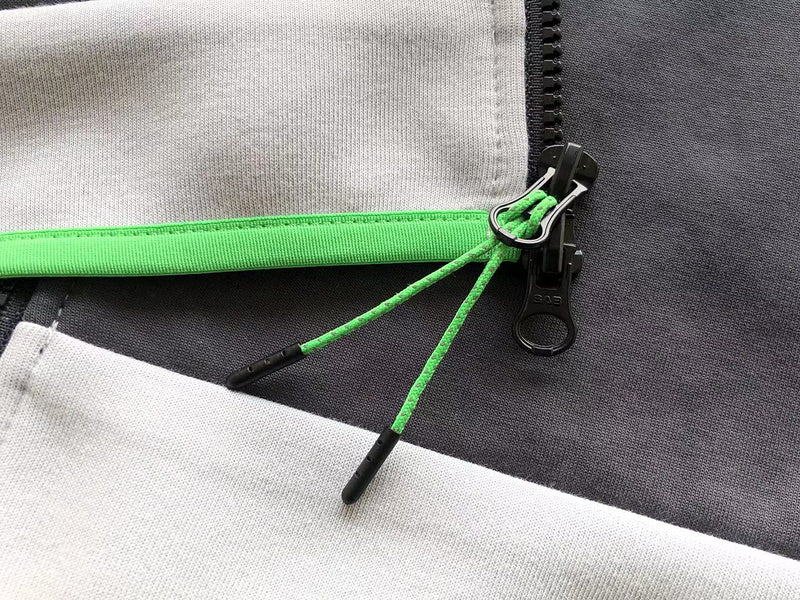 NIKE TECH FLEECE HOODIE x GREY/BLACK/GREEN - Phantom Kicks