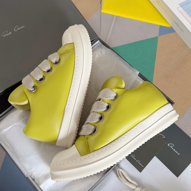 Rick Owens Yellow Low-Top Sneakers - Phantom Kicks