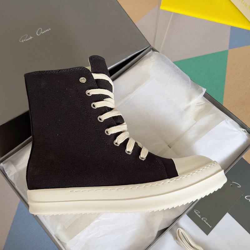 Rick Owens Black High-Top Sneakers - Phantom Kicks