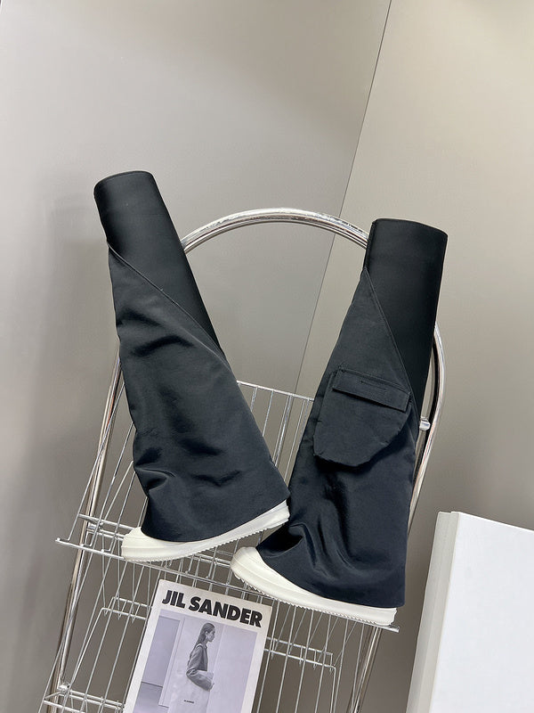 Rick Owens Black Over-the-Knee Boots - Phantom Kicks