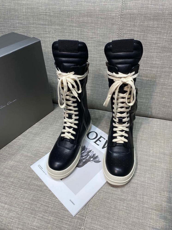 High-Top Leather Lace-Up Boots - Phantom Kicks