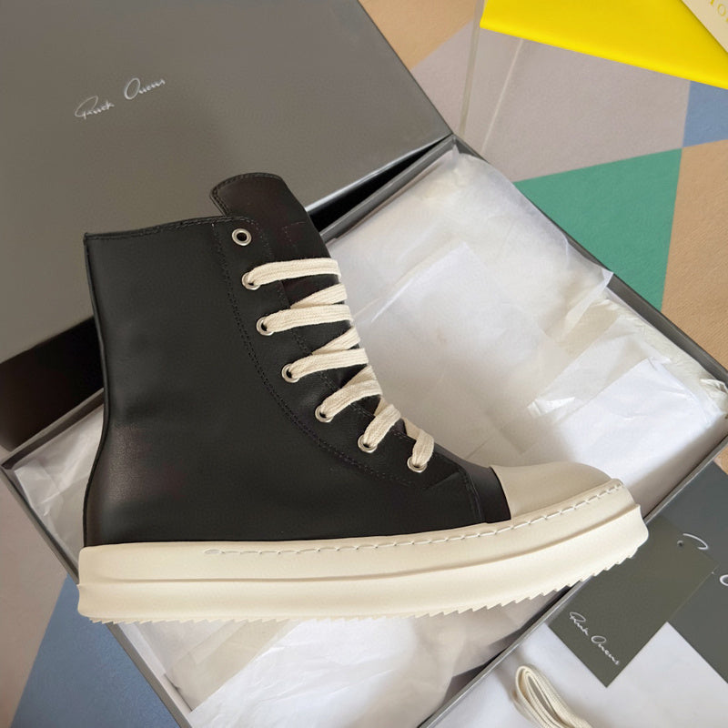 Rick Owens Black High-Top Sneakers - Phantom Kicks