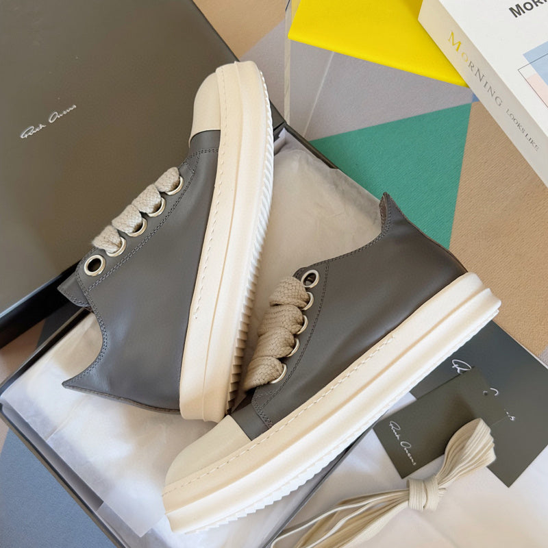 Rick Owens Gray Low-Top Sneakers - Phantom Kicks