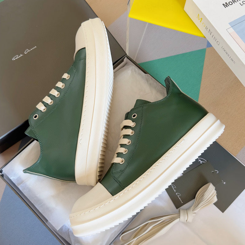 Rick Owens dark green Low-Top Sneakers - Phantom Kicks