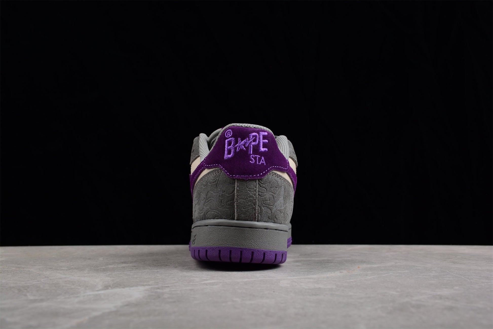 BAPE STA Low-Top Sneakers in Grey and Purple - Phantom Kicks