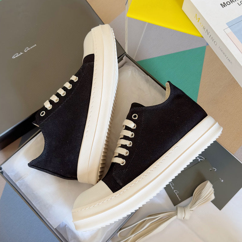 Rick Owens Black Low-Top Sneakers - Phantom Kicks