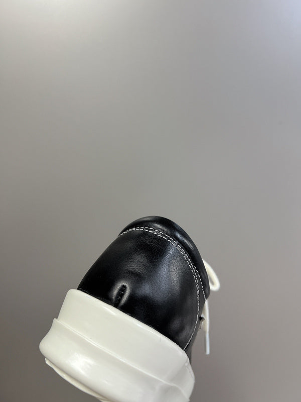 Rick Owens Low-Top Sneakers - Black Leather - Phantom Kicks