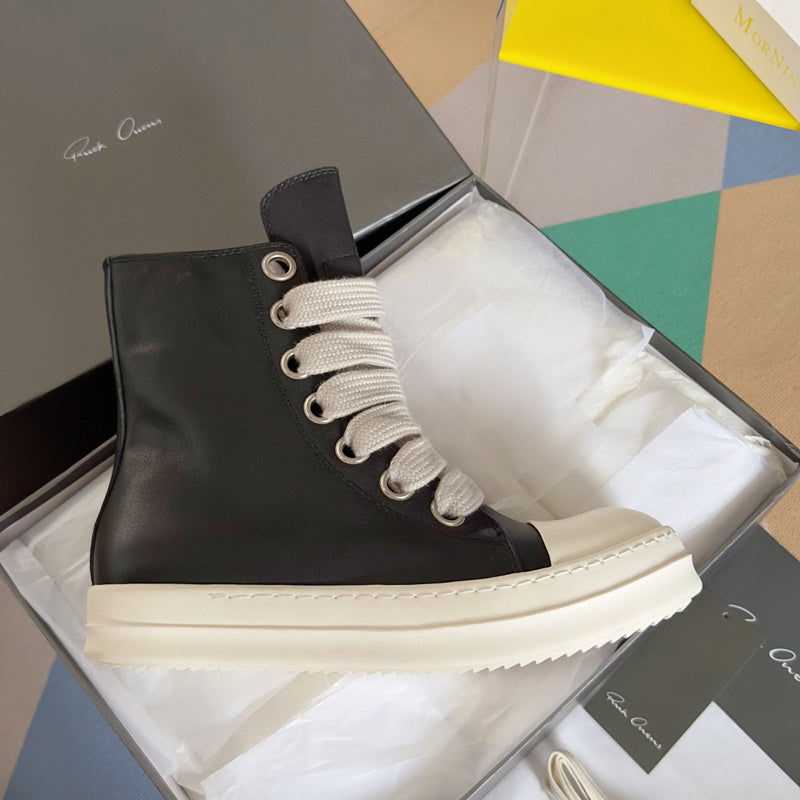 Rick Owens Black High-Top Sneakers - Phantom Kicks