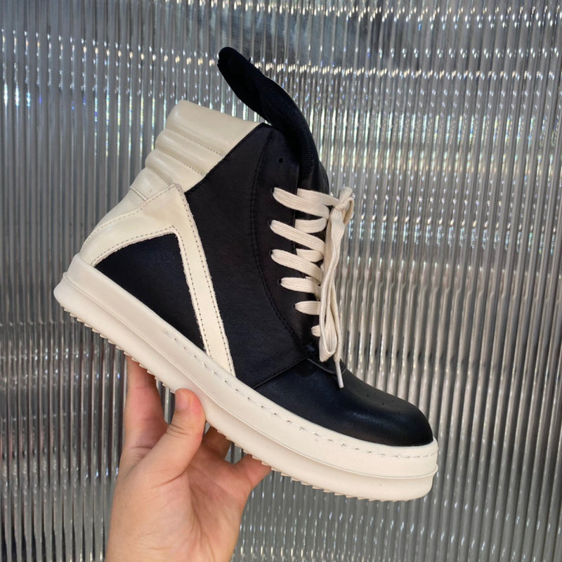 Rick Owens Geobasket Sneakers - Black and White - Phantom Kicks