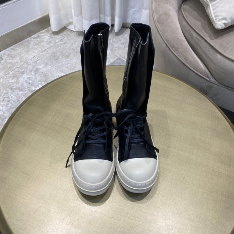 High-Top Leather Combat Boots - Phantom Kicks
