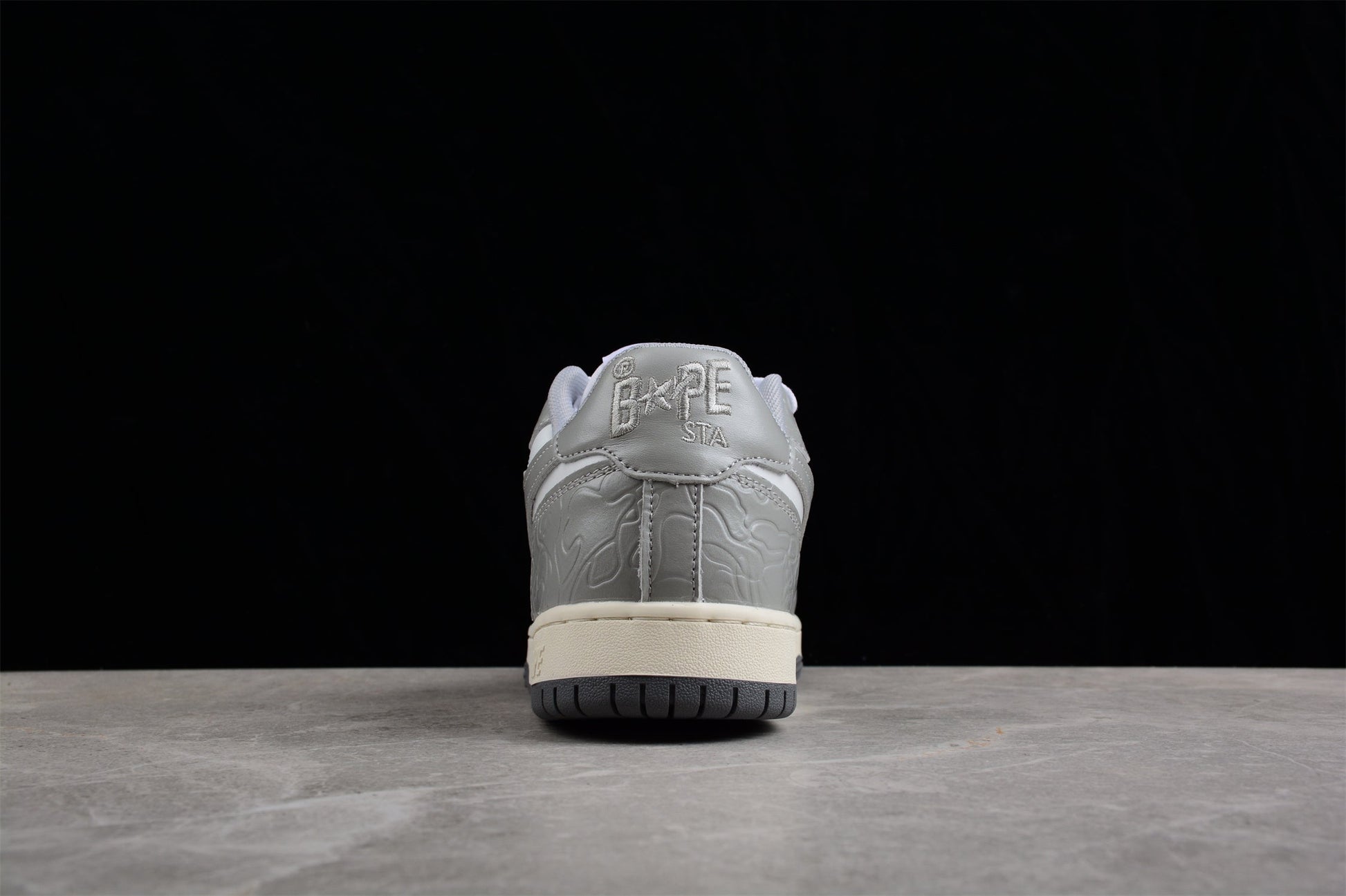 BAPE STA Low-Top Sneakers in White and Gray - Phantom Kicks