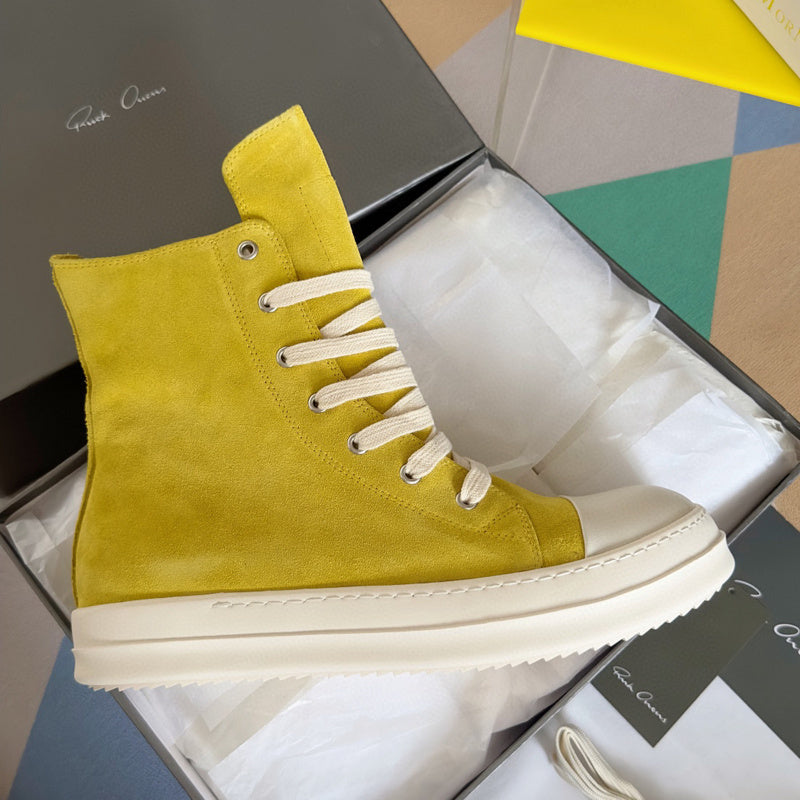 Rick Owens Yellow High-Top Sneakers - Phantom Kicks