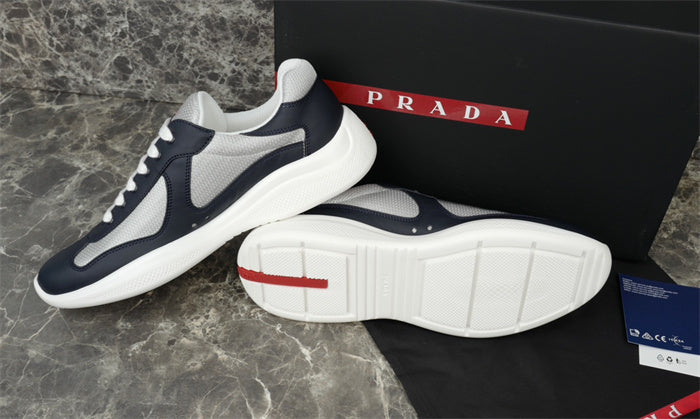 PRADA AMERICA'S CUP LEATHER NAVY SILVER - Phantom Kicks