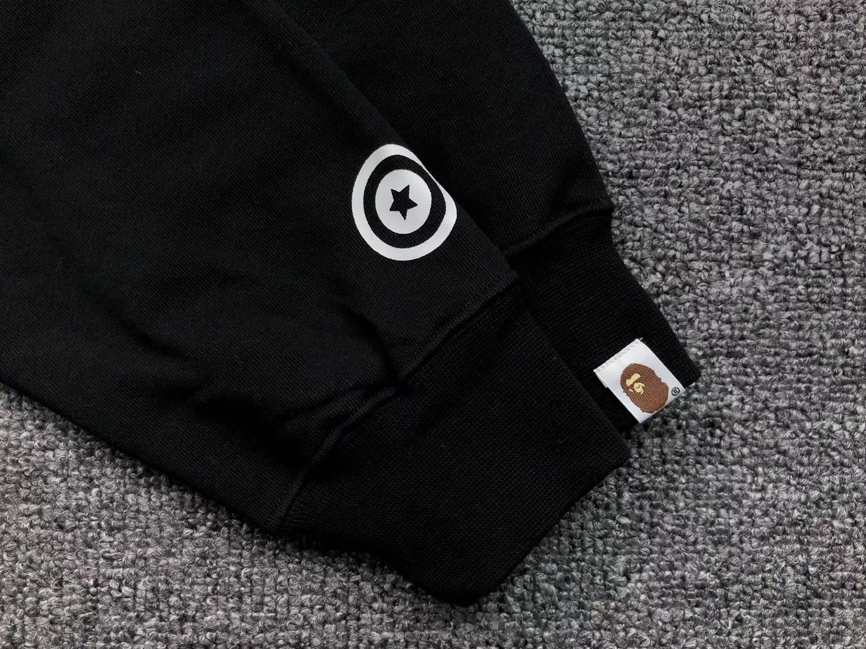 BAPE SHARK FULL ZIP HOODIE BLACK - Phantom Kicks