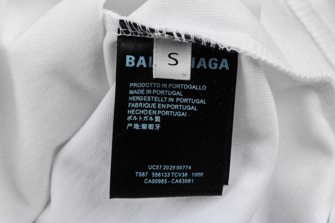 Balenciaga Wave Logo T-Shirt (White) - Phantom Kicks