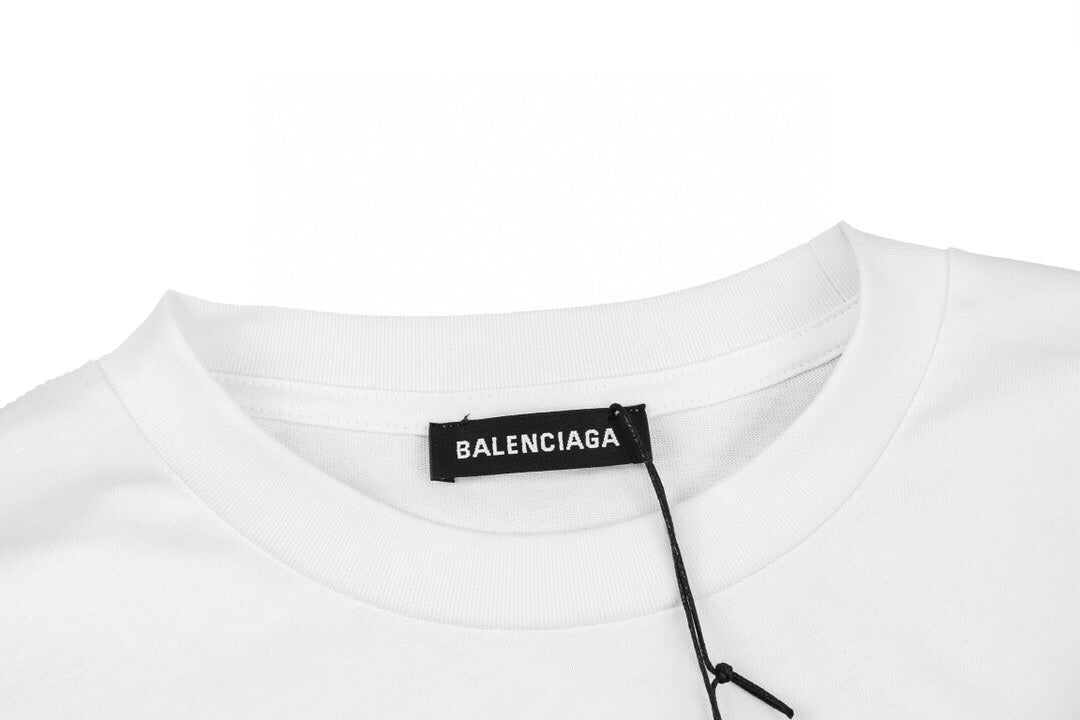 Balenciaga Wave Logo T-Shirt (White) - Phantom Kicks