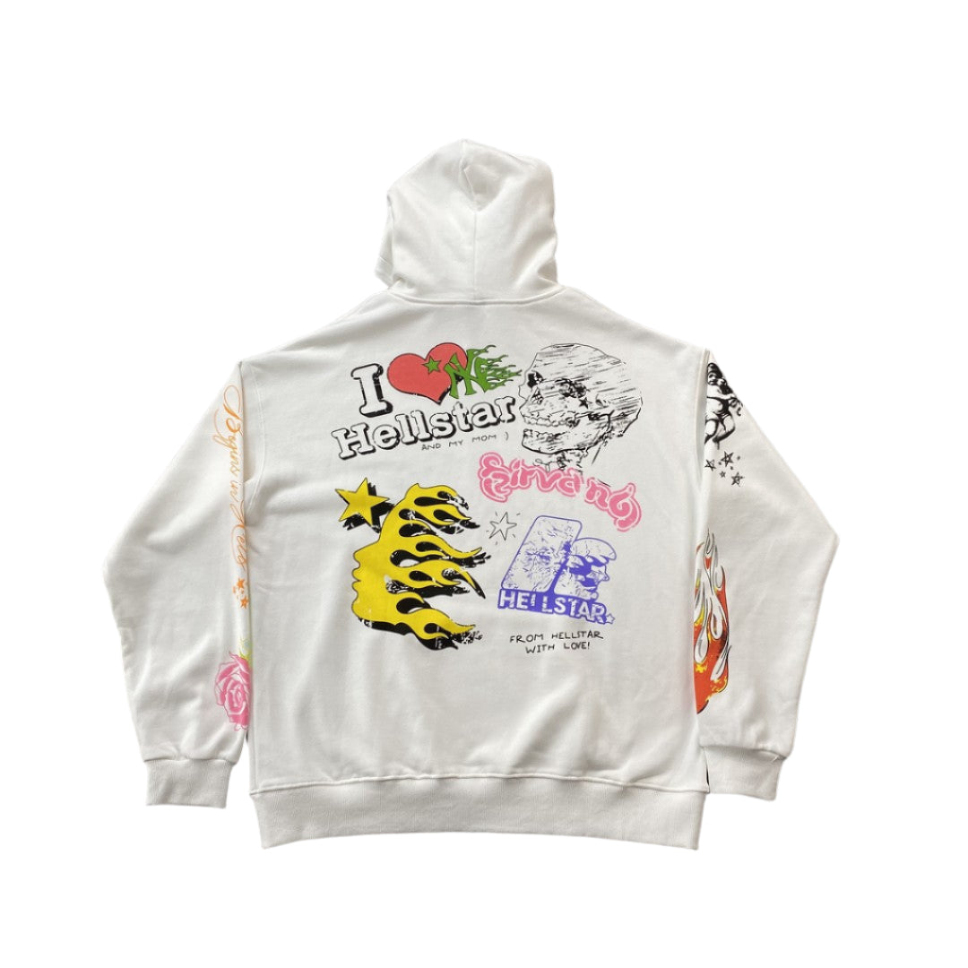 Hellstar White Hoodie - Phantom Kicks