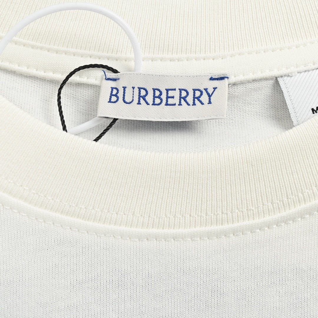 Burberry White T-Shirt with Knight Graphic - Phantom Kicks