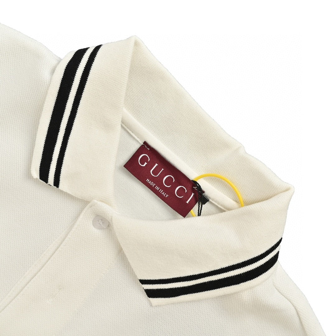 Gucci Striped Logo Polo Shirt (White) - Phantom Kicks