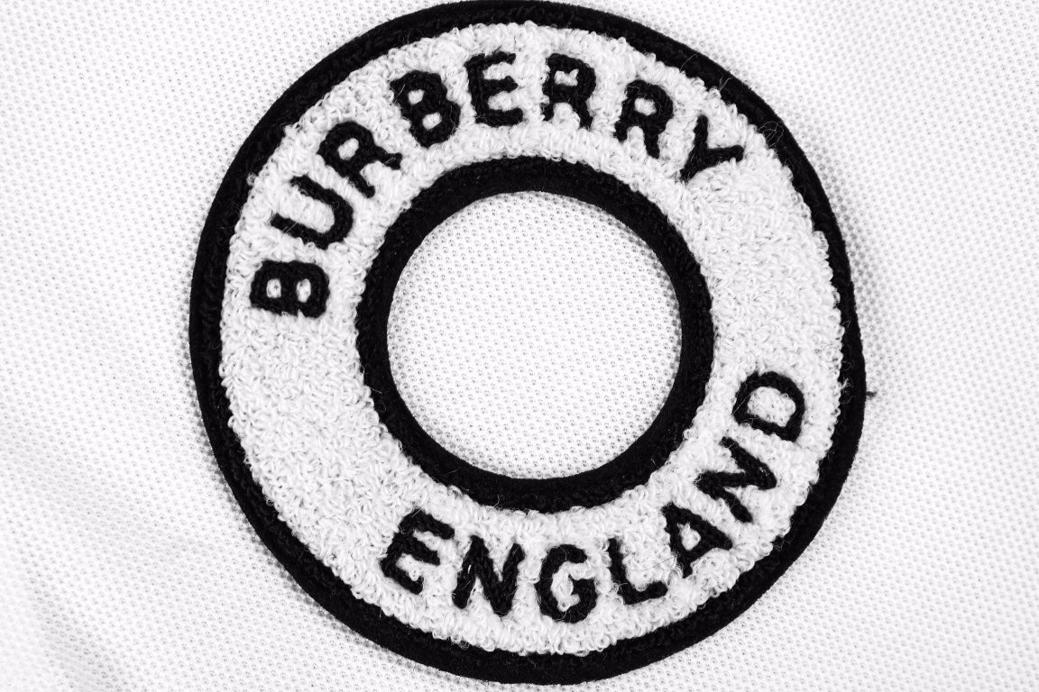Burberry Textured Polo Shirt in White - Phantom Kicks