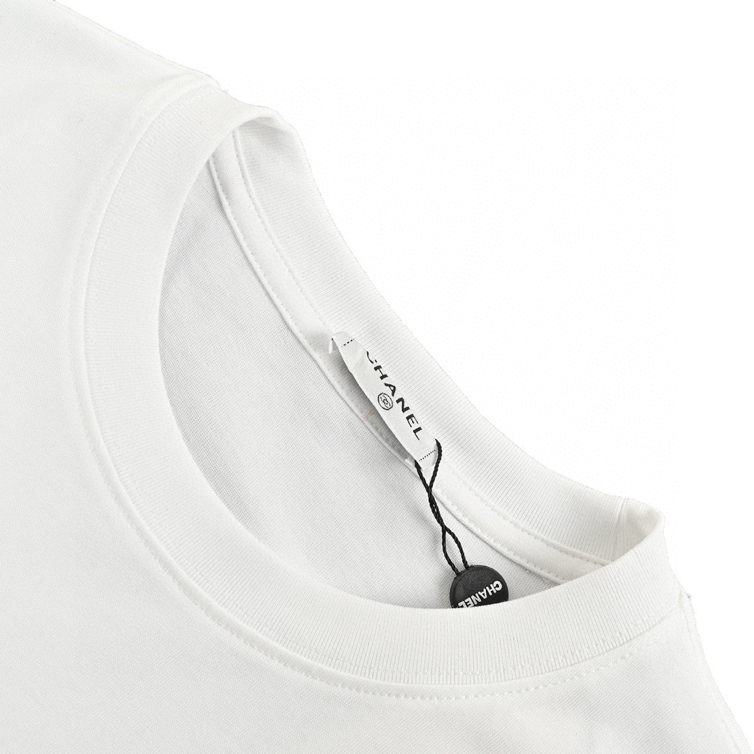 Chanel Logo T-Shirt (White) - Phantom Kicks