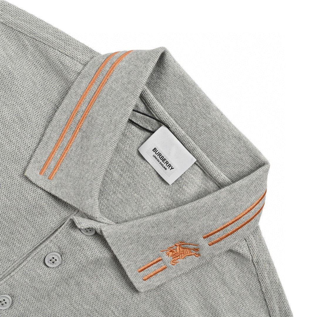 Burberry Striped Collar Polo Shirt in Grey - Phantom Kicks