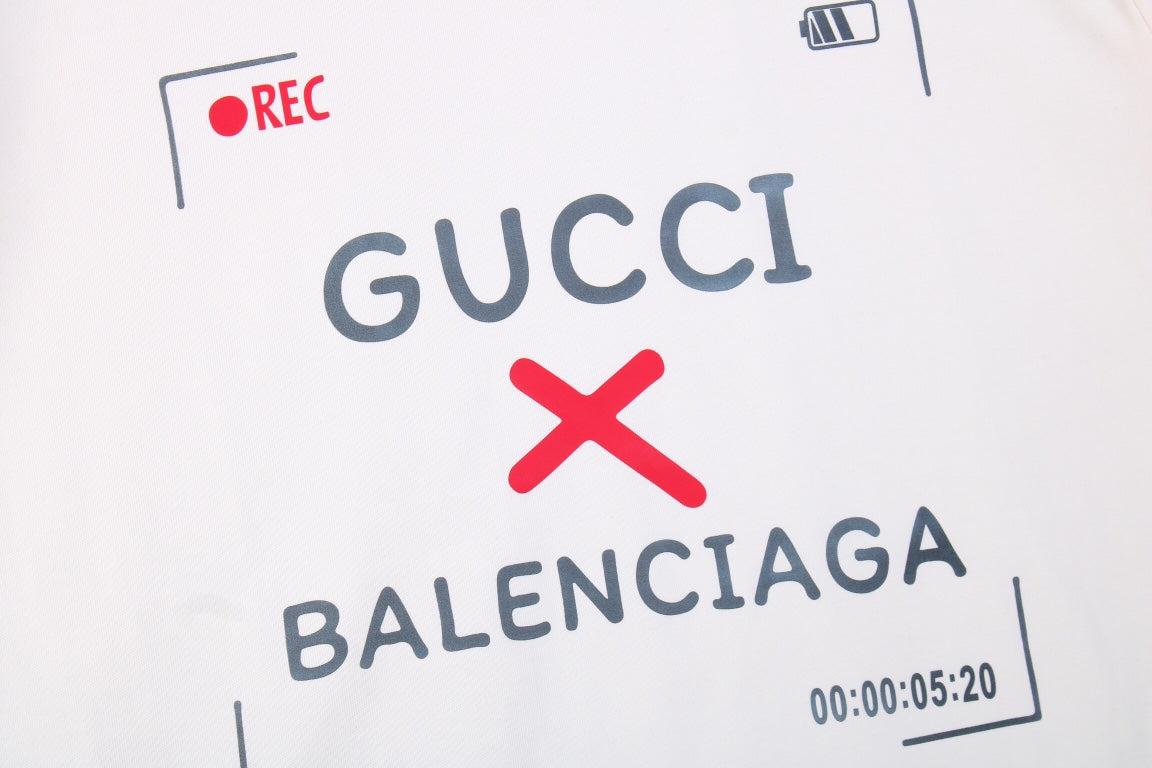 Gucci x Balenciaga Collaboration T-Shirt - White - Phantom Kicks