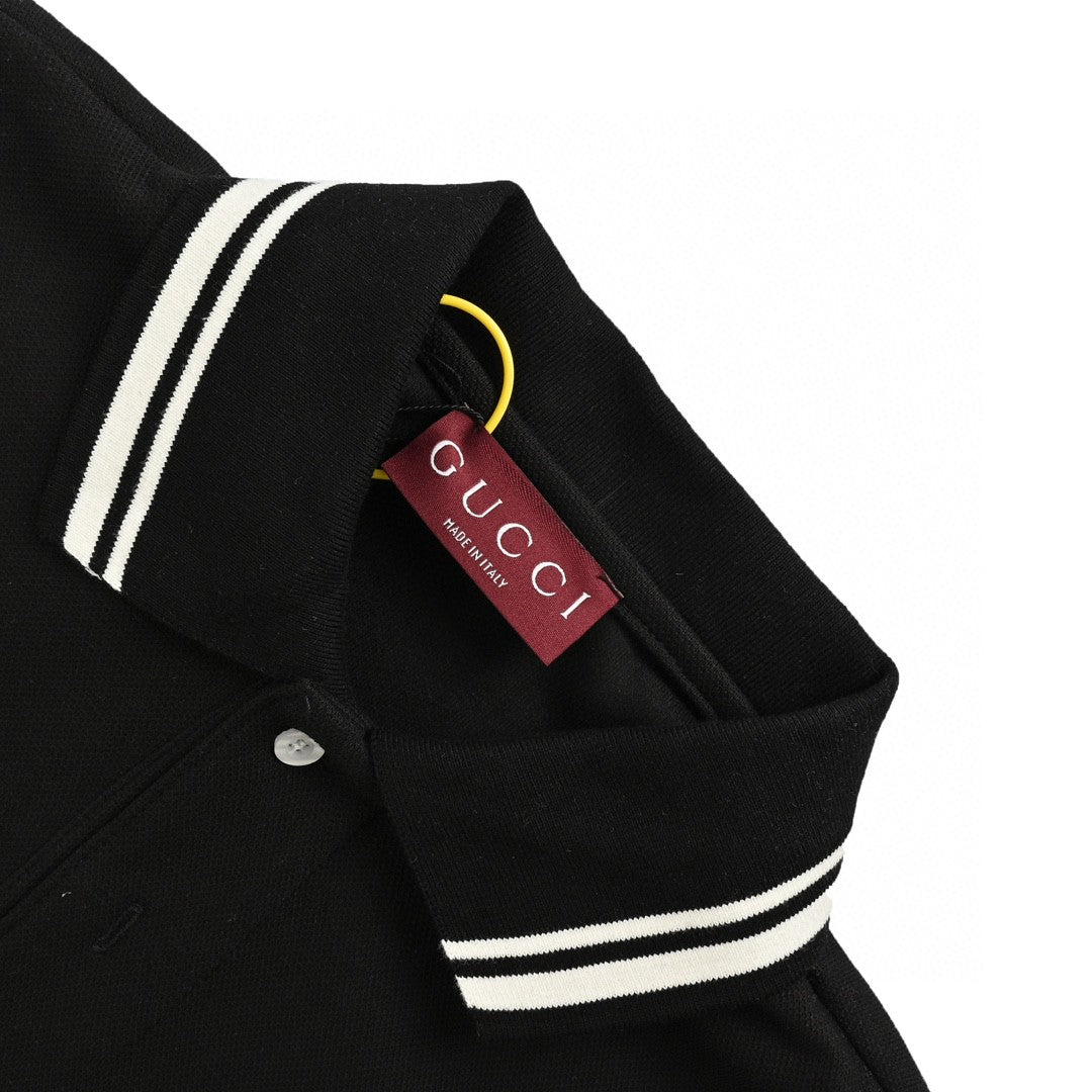 Gucci Striped Logo Polo Shirt (Black) - Phantom Kicks