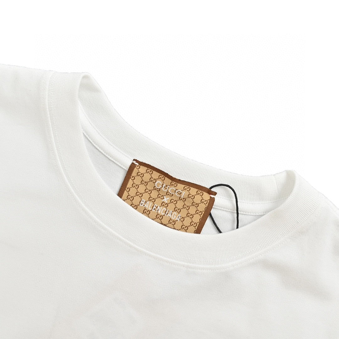 Gucci x Balenciaga Collaboration T-Shirt (White) - Phantom Kicks