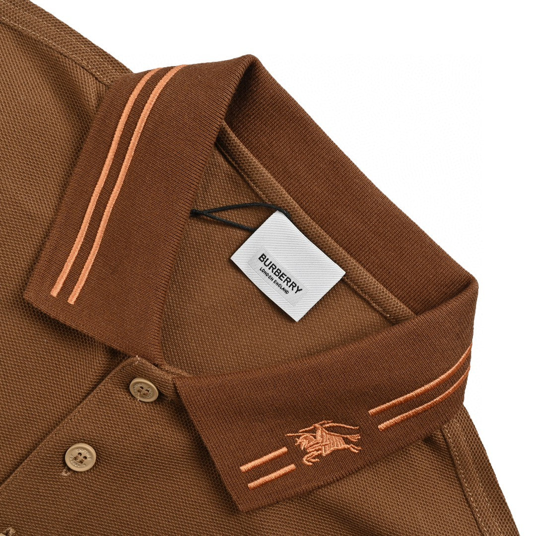 Burberry Striped Collar Polo Shirt in Brown - Phantom Kicks