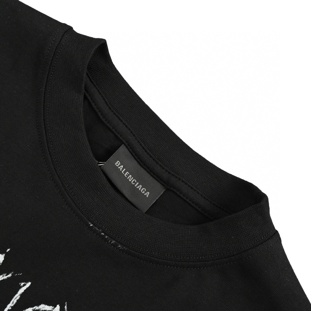 Balenciaga Multi-Logo Black T-Shirt - Phantom Kicks