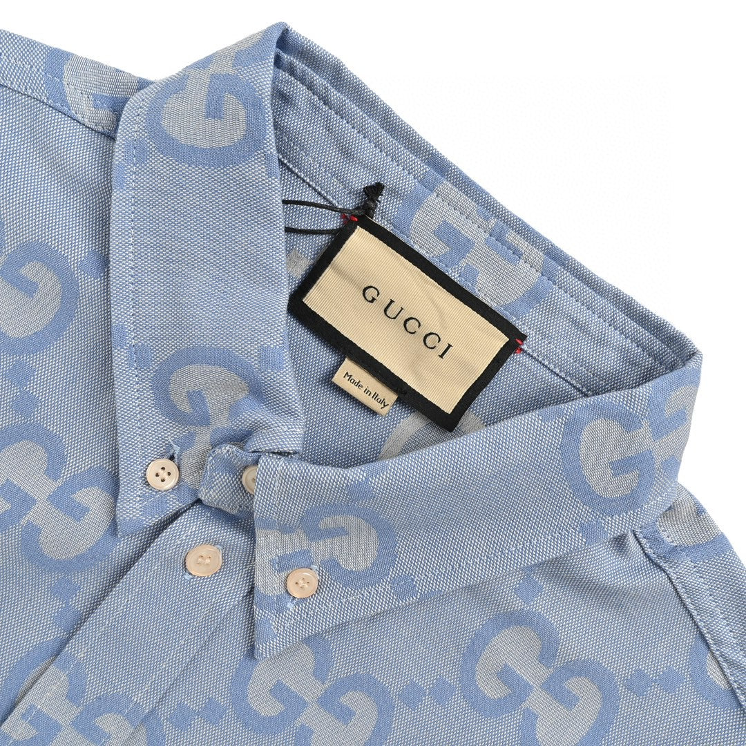 Gucci Allover Logo Denim Shirt - Phantom Kicks