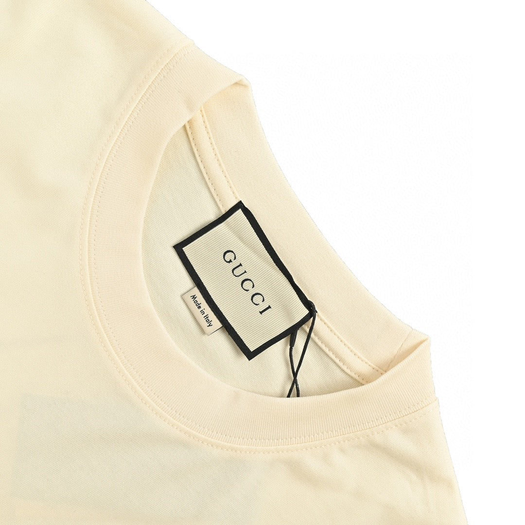 Gucci Triangle Logo Beige T-Shirt - Phantom Kicks