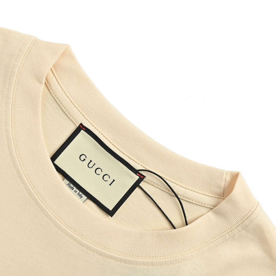 Gucci Splatter Logo T-Shirt (Beige) - Phantom Kicks