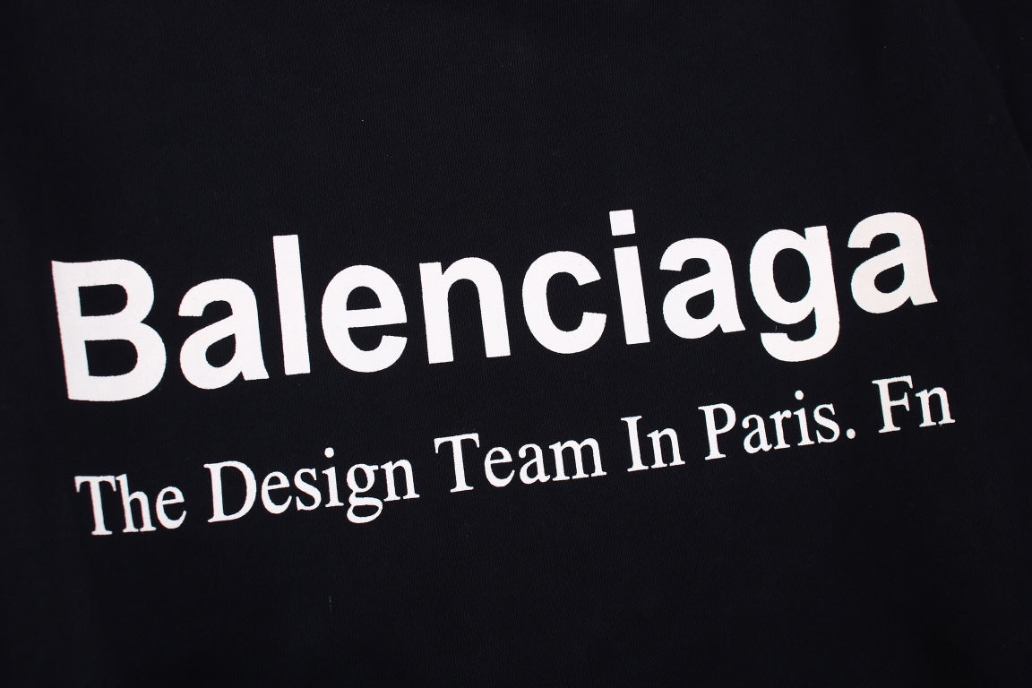 BALENCIAGA PARIS TEAM HOODIE BLACK - Phantom Kicks