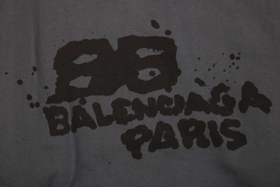 Balenciaga Paris Graffiti Hoodie - Blue - Phantom Kicks