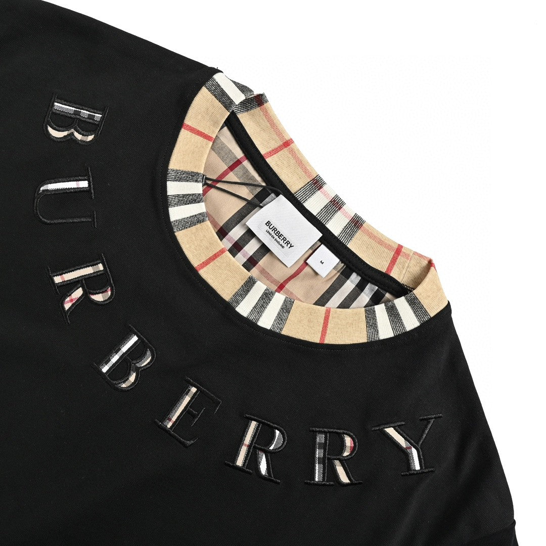 Burberry Logo Collar Detail Black T-Shirt - Phantom Kicks