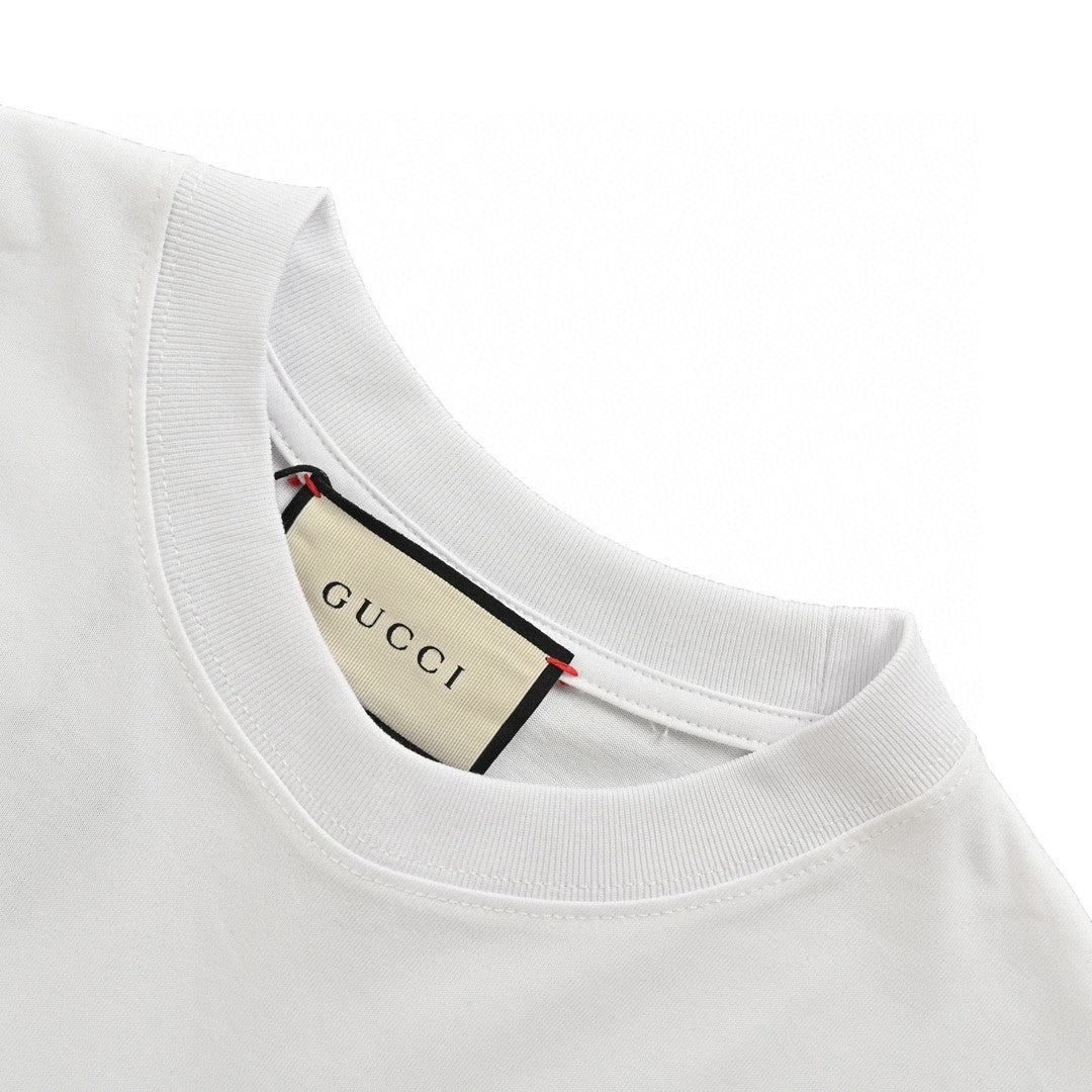 Gucci GG Blue Stripe White T-Shirt - Phantom Kicks