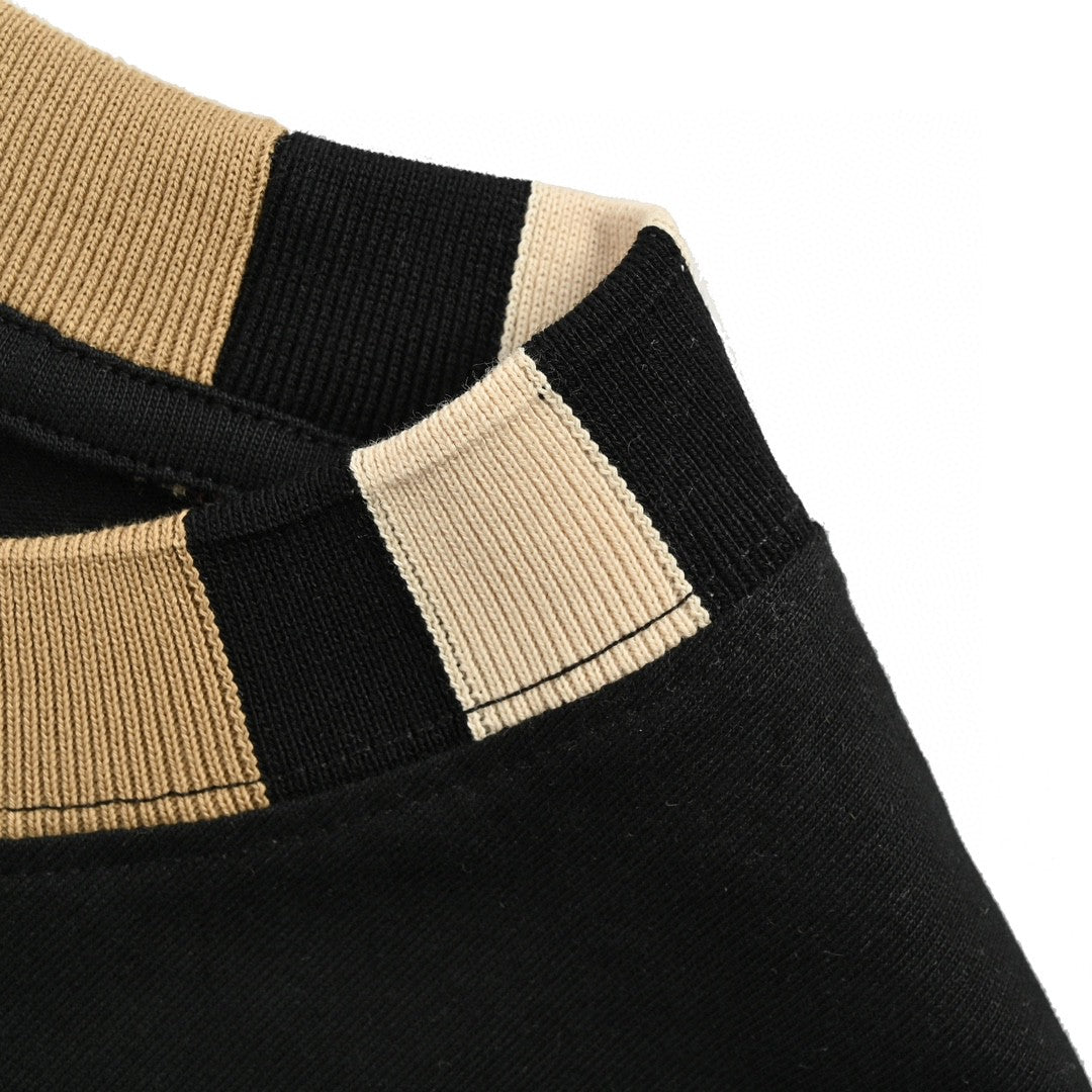 BURBERRY CHECK COLLAR T-SHIRT BLACK - Phantom Kicks
