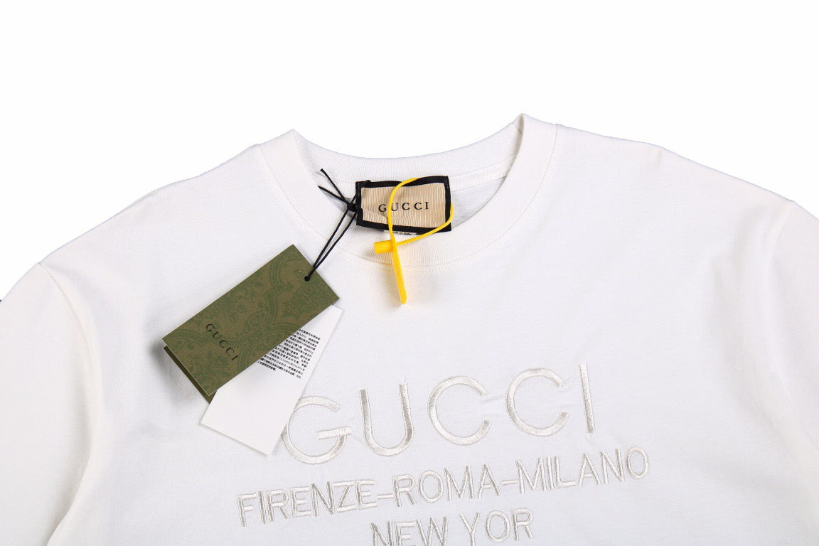 Gucci T-shirt with Embroidered Cities - Phantom Kicks