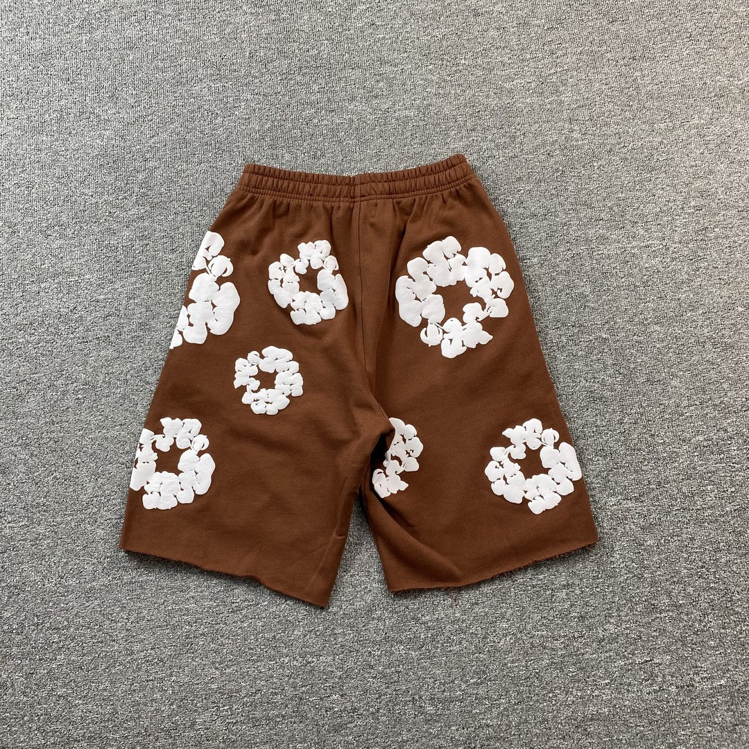 DENIM TEARS COTTON WREATH SHORTS BROWN - Phantom Kicks