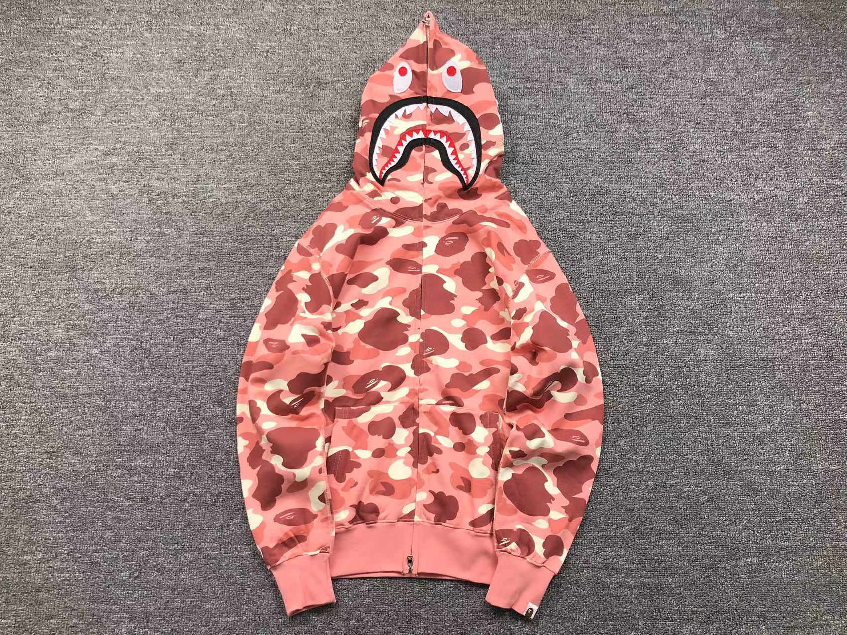 BAPE x BARBIE DOT CAMO SHARK FULL ZIP HOODIE PINK - Phantom Kicks
