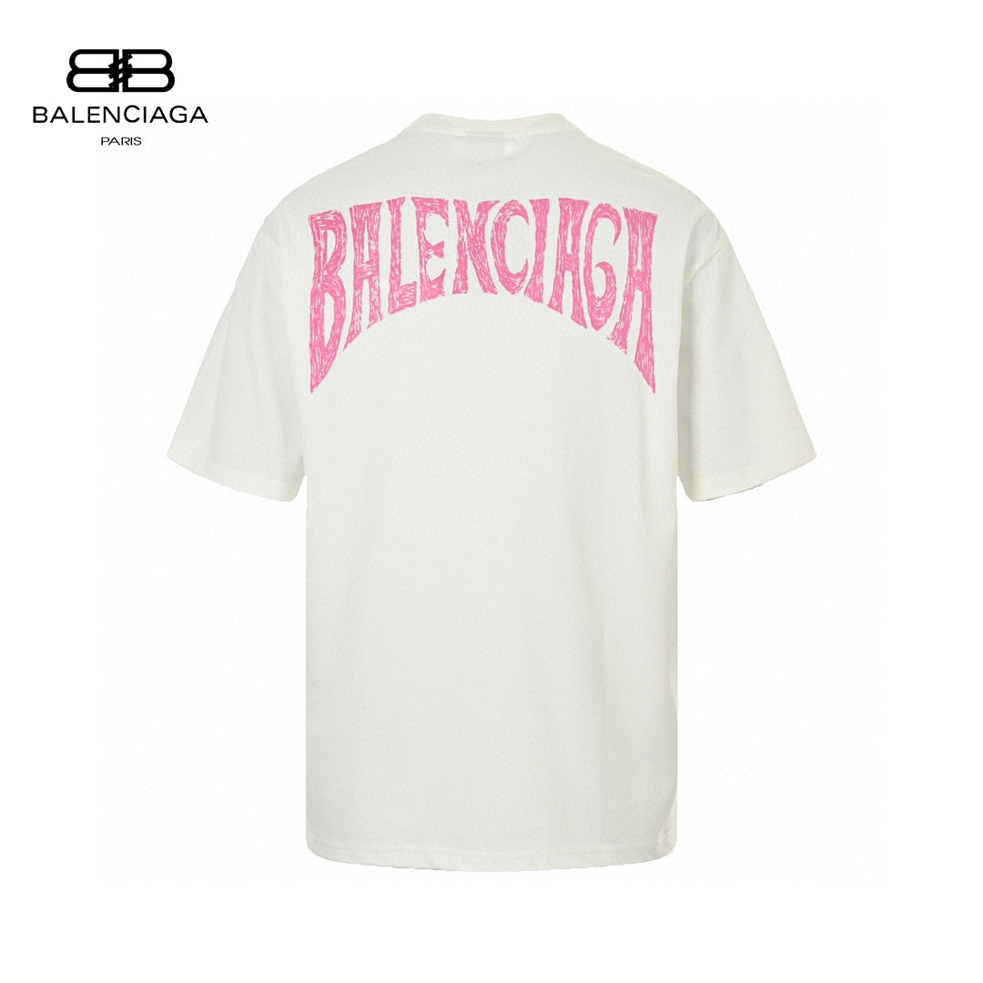 Balenciaga White T-Shirt with Paris Graphic - Phantom Kicks