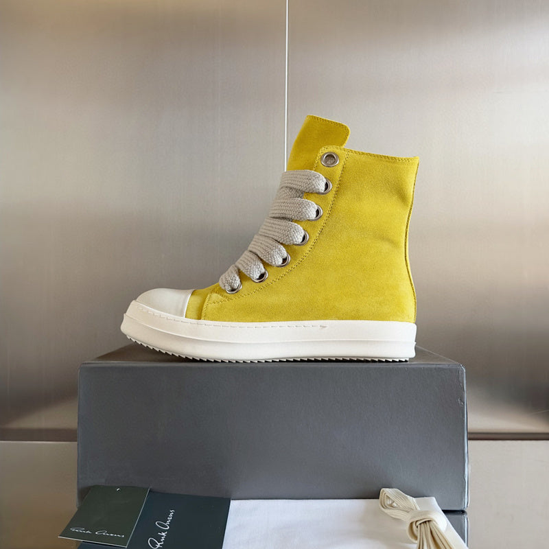 Rick Owens Yellow High-Top Sneakers - Phantom Kicks