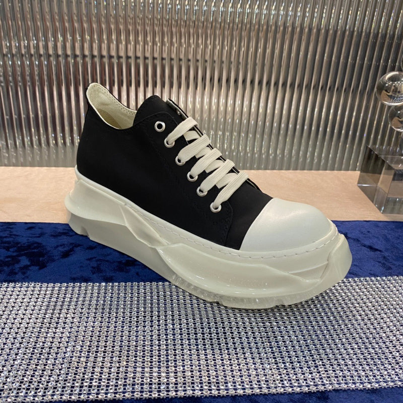 Rick Owens Low-Top Sneakers - Black and White - Phantom Kicks