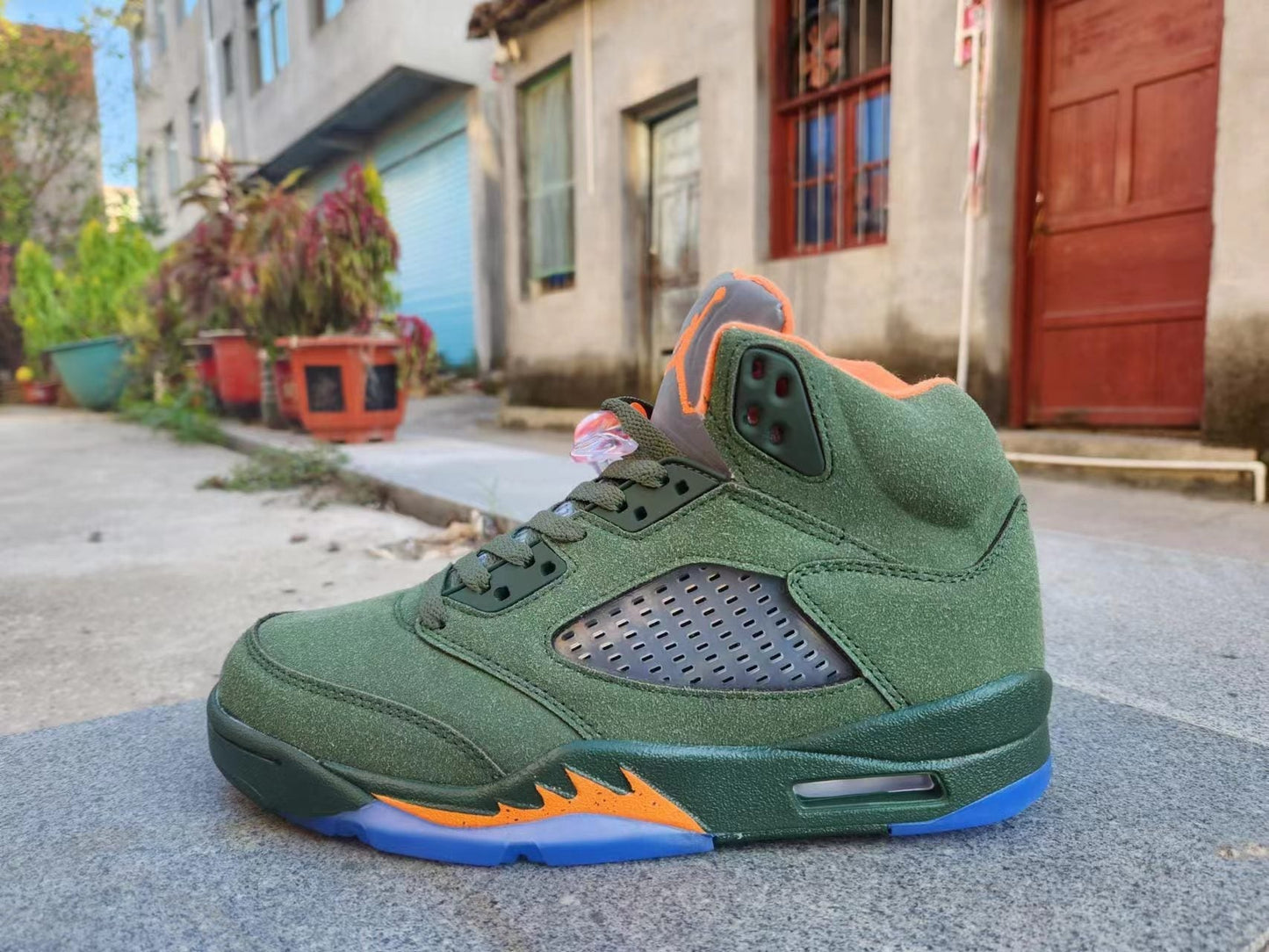 Jordan 5 green and orange - Phantom Kicks